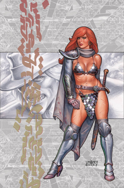 Red Sonja: Death and the Devil #3 (Linsner Metal Premium Cover)