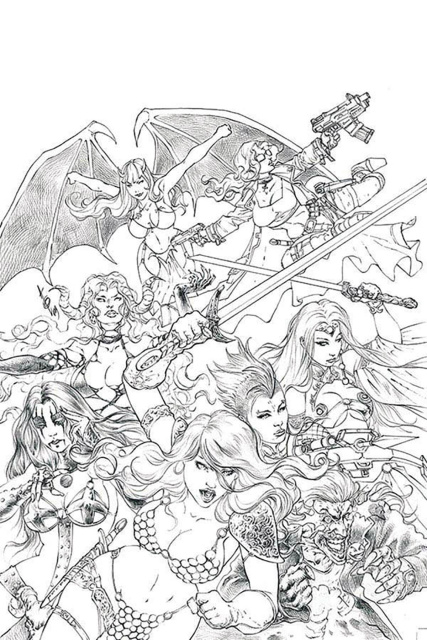 Red Sonja: Age of Chaos #1 (50 Copy Quah Sketch Virgin Cover)