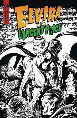 Elvira Meets Vincent Price #4 (25 Copy Acosta Line Art Cover)