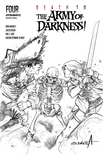 Death to the Army of Darkness #4 (25 Copy Davila B&W Cover)
