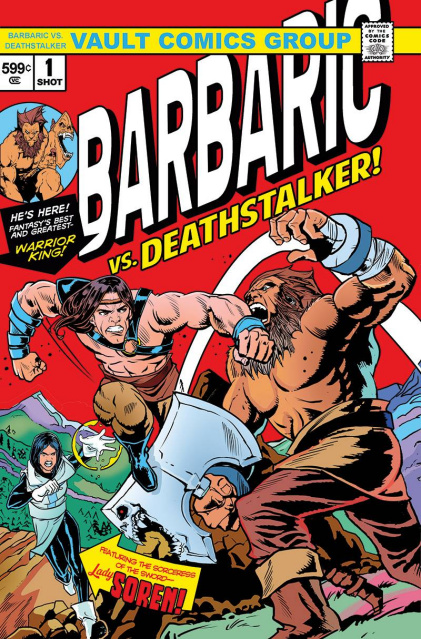 Barbaric vs. Deathstalker #1 (Vault Vintage Premium Cover)