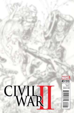 Civil War II #3 (B&W Virgin Connecting Cover)