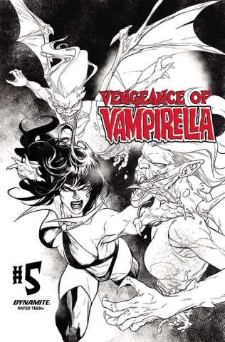Vengeance of Vampirella #5 (15 Copy Segovia B&W Cover)