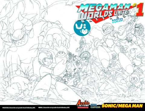 Mega Man: Worlds Unite Battles #1 (Sketch Cover)