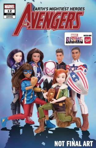 Avengers #12 (Marvel Rising Action Doll Homage Cover)