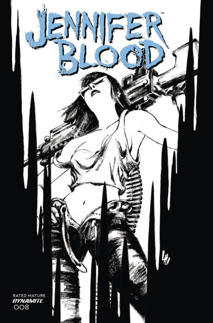 Jennifer Blood #8 (15 Copy Lau B&W Cover)