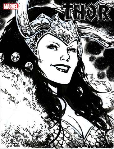 Thor #21 (Cheung Headshot Sketch Cover)
