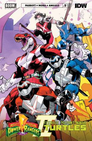 Mighty Morphin Power Rangers / Teenage Mutant Ninja Turtles II #5 (Mora Cover)