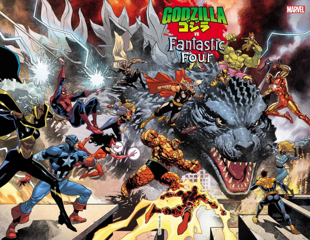 Godzilla vs. Fantastic Four #1 (Leinil Yu Wraparound Cover)