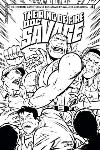 Doc Savage: The Ring of Fire #4 (20 Copy B&W Cover)