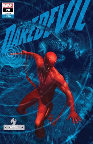Daredevil #26 (Rahzzah Marvel vs. Alien Cover)