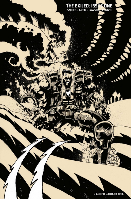 The Exiled #1 (B&W Mahfood Cover)