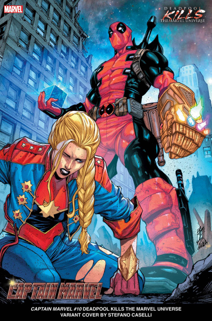 Captain Marvel #10 (Deadpool Kills the Marvel Universe Cover)
