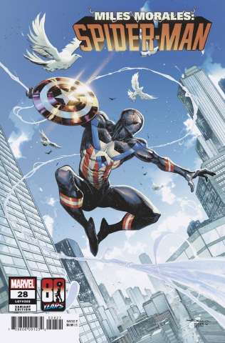 Miles Morales: Spider-Man #28 (Coello Captain America 80th Anniversary Cover)