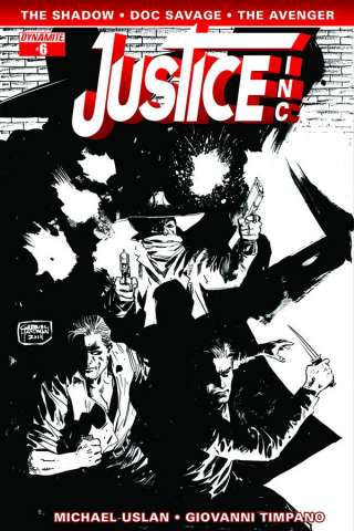 Justice, Inc. #6 (10 Copy Hardman B&W Cover)