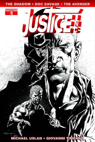 Justice, Inc. #5 (15 Copy Syaf B&W Cover)