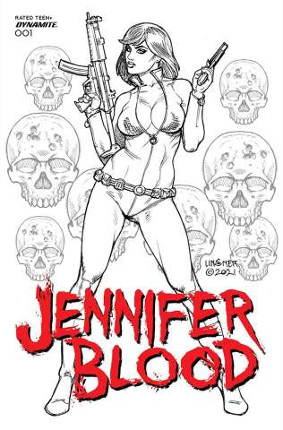 Jennifer Blood #1 (25 Copy Linsner B&W Cover)
