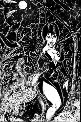 Elvira: Mistress of the Dark #9 (21 Copy Eastman B&W Virgin Cover)