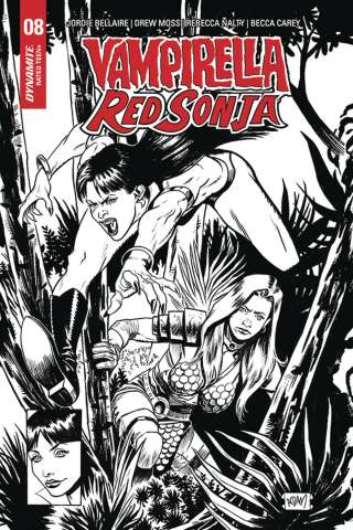 Vampirella / Red Sonja #8 (15 Copy Gorham B&W Homage Cover)