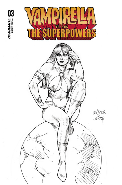 Vampirella vs. The Superpowers #3 (10 Copy Linsner Line Cover)
