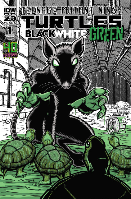 Teenage Mutant Ninja Turtles: Black, White & Green #1 (40th Anniversary Cover)
