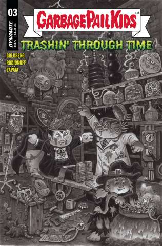 Garbage Pail Kids: Trashin' Through Time #3 (10 Copy Bunk B&W Cover)