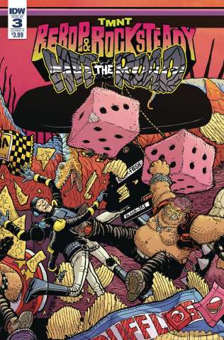 Teenage Mutant Ninja Turtles: Bebop and Rocksteady Hit the Road #3 (Pitarra Cover)