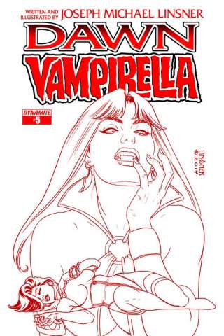 Dawn / Vampirella #5 (25 Copy Linsner Red Cover)