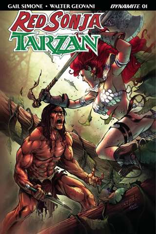 Red Sonja / Tarzan #1 (Subscription Davila Cover)