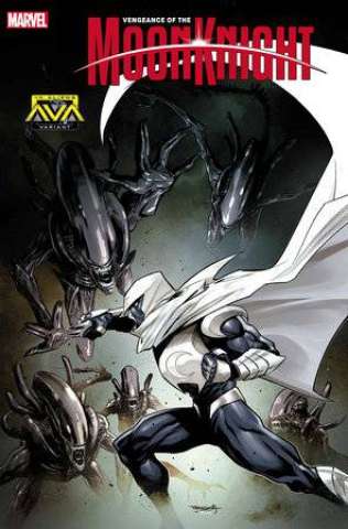 Vengeance of the Moon Knight #7 (Segovia Marvel vs. Alien Cover)