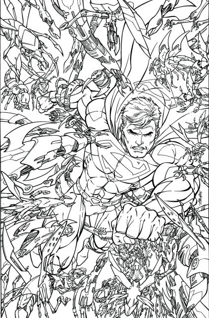 Superman #48 (Adult Coloring Book Cover)