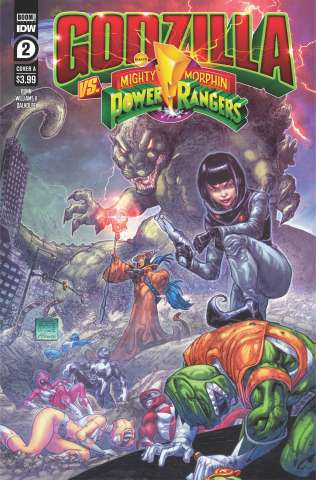 Godzilla vs. Mighty Morphin Power Rangers #2 (Freddie Williams II Cover)