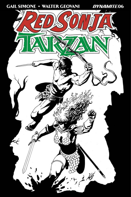 Red Sonja / Tarzan #6 (10 Copy Geovani B&W Cover)