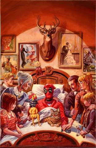 Deadpool #15 (Brereton Death of X Cover)