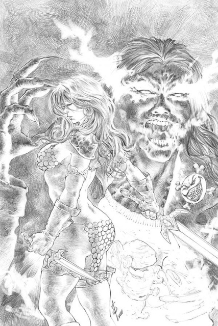 Red Sonja: Age of Chaos #5 (11 Copy Quah B&W Virgin Cover)