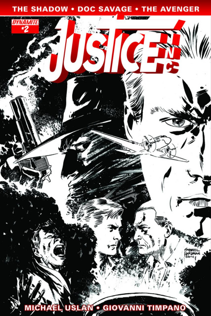 Justice, Inc. #2 (10 Copy Hardman B&W Cover)