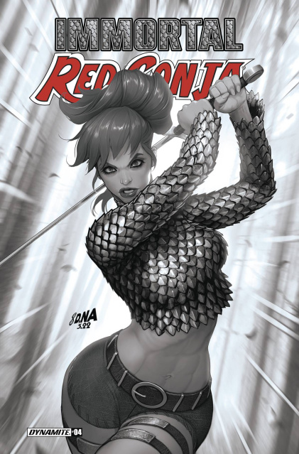 Immortal Red Sonja #4 (Nakayama B&W Cover)