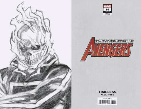 Avengers #36 (Alex Ross Ghost Rider Timeless Virgin Sketch Cover)