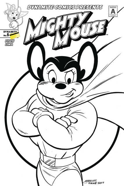 Mighty Mouse #5 (20 Copy Marques B&W Cover)