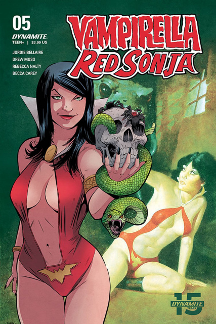 Vampirella / Red Sonja #5 (Moss Then & Now Cover)