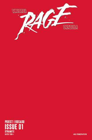 Vampirella / Dracula: Rage #1 (Red Blank Authentix Cover)