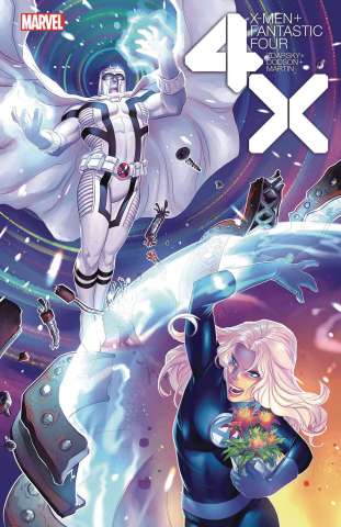 X-Men + Fantastic Four #4 (Hetrick Flower Cover)