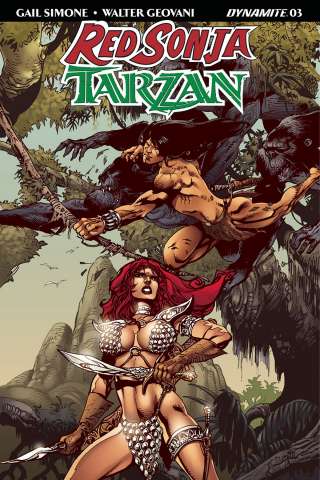 Red Sonja / Tarzan #3 (Castro Subscription Cover)