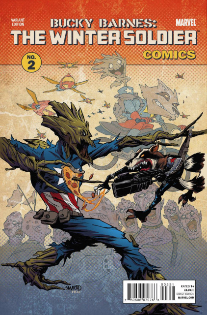 Bucky Barnes: The Winter Soldier #2 (Rocket Raccoon & Groot Cover)