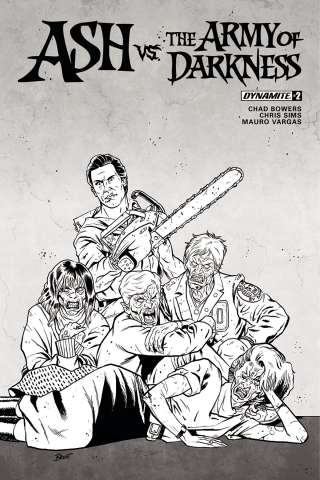 Ash vs. The Army of Darkness #2 (10 Copy Schoonover B&W Cover)