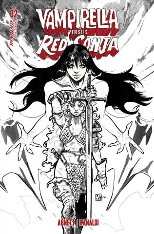 Vampirella vs. Red Sonja #2 (7 Copy Ranaldi B&W Cover)