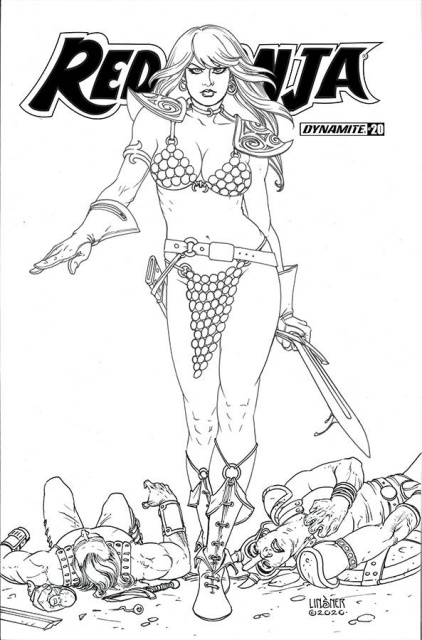 Red Sonja #20 (20 Copy Linsner B&W Cover)