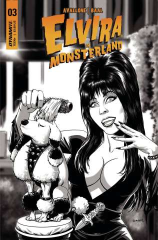 Elvira in Monsterland #3 (10 Copy Baal B&W Cover)