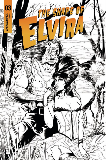 The Shape of Elvira #3 (30 Copy Acosta B&W Cover)