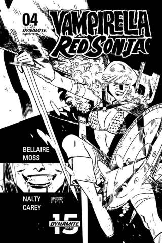 Vampirella / Red Sonja #2 (40 Copy Romero & Bellaire B&W Cover)